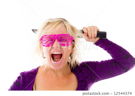 model isolated on white goofing fake knife 12544374