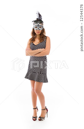 model isolated on plain background upset angry worried 12544376