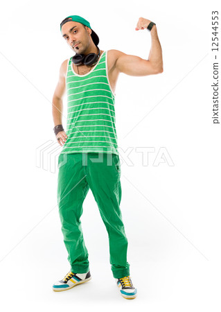 strong model isolated with arm curl 12544553