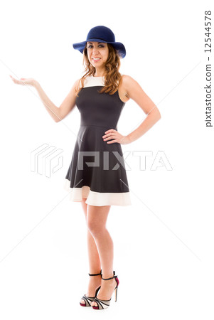 model presenting showcasing with hand model presenting showcasing with hand 12544578