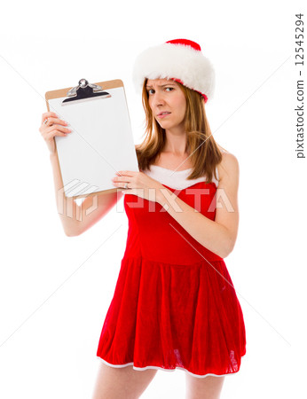 model isolated on white ready for christmas model isolated on white ready for christmas 12545294