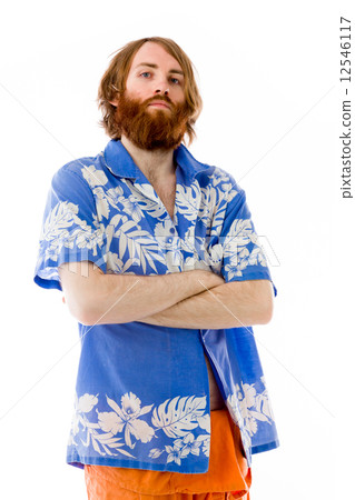 model isolated on plain background happy smiling arms crossed model isolated on plain background happy smiling arms crossed 12546117
