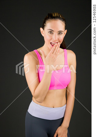 model isolated on plain background model isolated on plain background 12546988