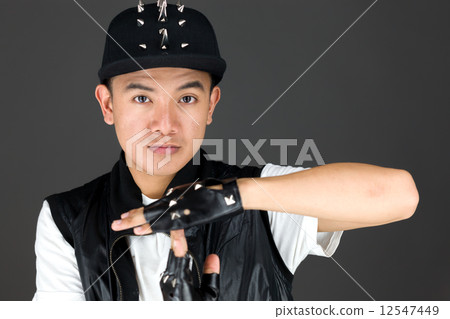 model isolated on plain background hand gesture break sign model isolated on plain background hand gesture break sign 12547449