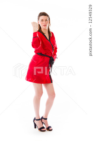 model isolated on white 12549329
