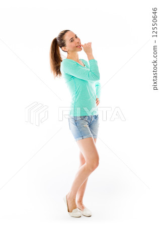 Nervous model bting finger nails 12550646