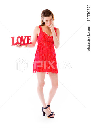 model isolated on white in love model isolated on white in love 12550773