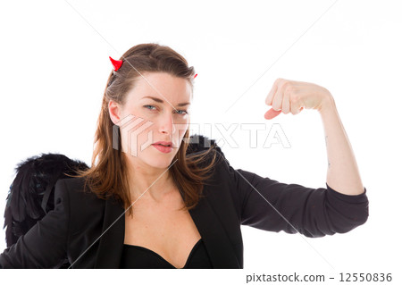 strong model isolated with arm curl 12550836