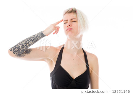 model isolated on plain background hand gesture gun model isolated on plain background hand gesture gun 12551146
