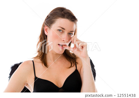 Nervous model bting finger nails 12551438