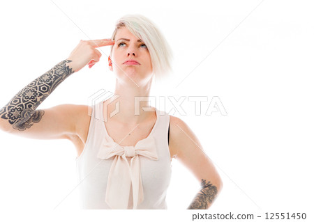 model isolated on plain background hand gesture gun model isolated on plain background hand gesture gun 12551450
