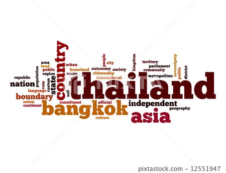 Thailand word cloud 12551947