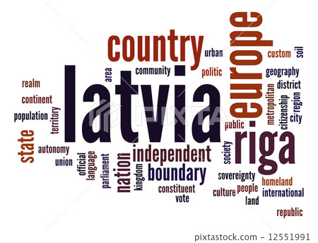 Latvia word cloud Latvia word cloud 12551991