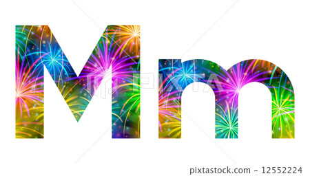Set of letters, firework, M - Stock Illustration [12552224] - PIXTA