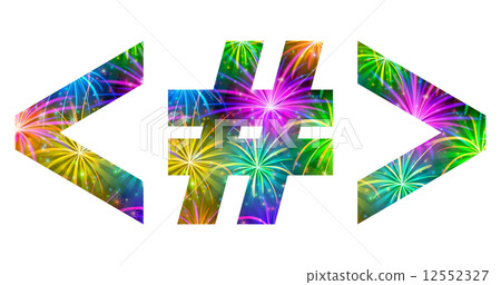 Set of signs, firework 12552327