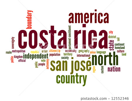 Costa Rica word cloud Costa Rica word cloud 12552346