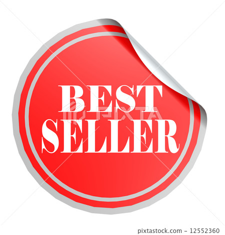 Red circle label best seller 12552360