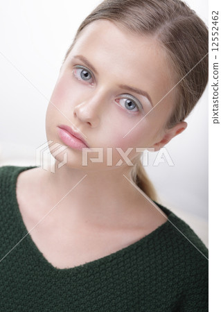 Portrait of Adorable Comely Teen Girl in Green Portrait of Adorable Comely Teen Girl in Green 12552462