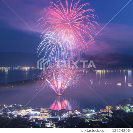 Amanohashidate winter fireworks 12554206