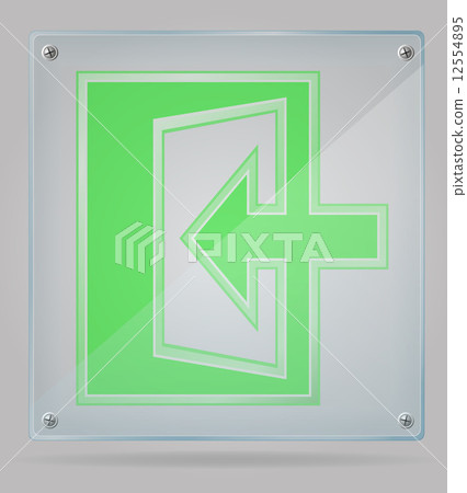 transparent sign exit on the plate vector illustration 12554895