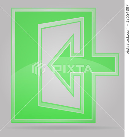 transparent sign exit vector illustration 12554897