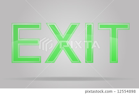 transparent sign exit vector illustration 12554898