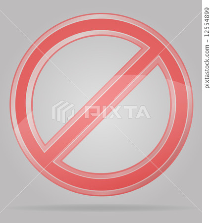 transparent prohibition sign vector illustration 12554899