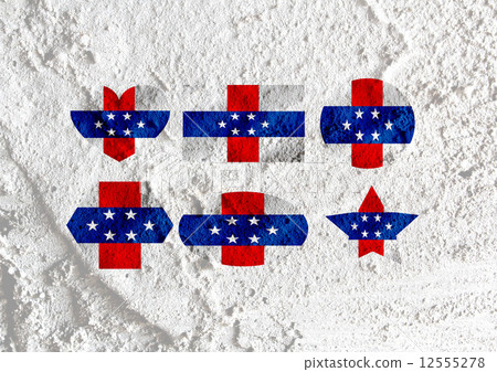 Netherlands Antilles flag themes idea design on wall texture ba Netherlands Antilles flag themes idea design on wall texture ba 12555278