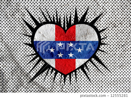 Netherlands Antilles flag themes idea design on wall texture ba Netherlands Antilles flag themes idea design on wall texture ba 12555281