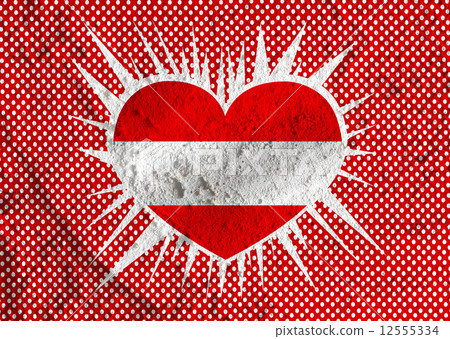 National flag of Austria themes design idea  on wall texture bac 12555334