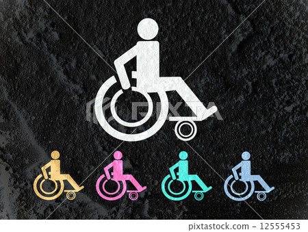 Restrooms for Wheelchair Handicap Icon design  and Pictogram  ic 12555453