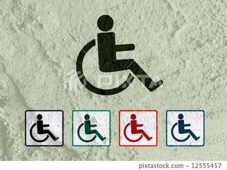 Restrooms for Wheelchair Handicap Icon design  and Pictogram  ic 12555457