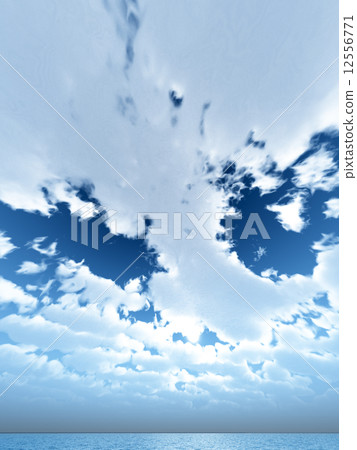 Wind and clouds with the sea 12556771