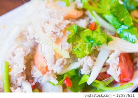 Thai vermicelli and seafood dress salad 12557631