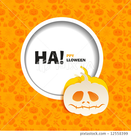 Vector illustration of orange seamless patterns for a happy Halloween party Vector illustration of orange seamless patterns for a happy Halloween party 12558399