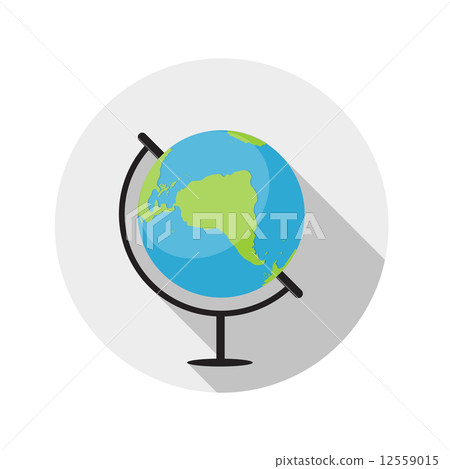 插图素材 flat design concept globe icon vector illustration