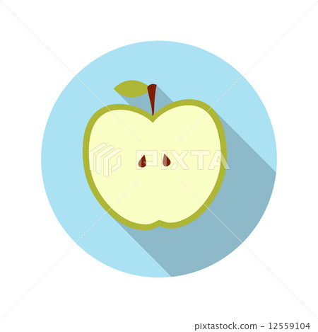 Flat Design Concept Apple Vector Illustration... - Stock Illustration ...