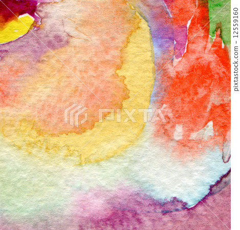 Abstract circle watercolor hand painted background. Paper textur 12559160