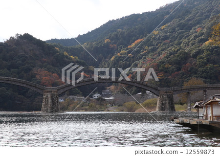 Kintai bridge in autumn 12559873