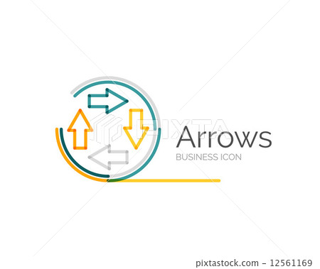 Line minimal design logo arrows Line minimal design logo arrows 12561169