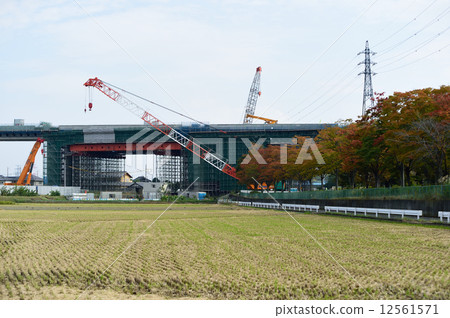 Area Central Construction Under construction Joetsu Shinkansen crossing around October 2014 12561571