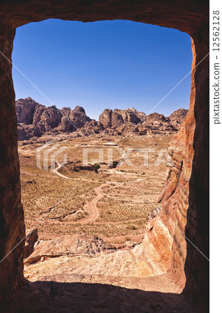 Mountains of the ancient city of Petra in southern Jordan 12562128