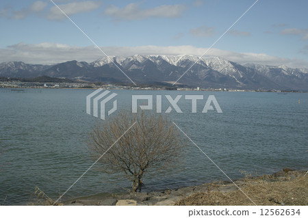 I hope for the Hiraku mountain system of snow from the east coast of Lake Biwa 12562634