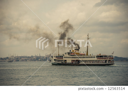 Ferry at the Bosphorus from a view of Kadikoy, Istanbul Ferry at the Bosphorus from a view of Kadikoy, Istanbul 12563514