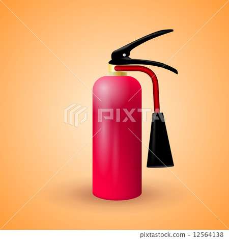 Vector illustration of red fire extinguisher Vector illustration of red fire extinguisher 12564138