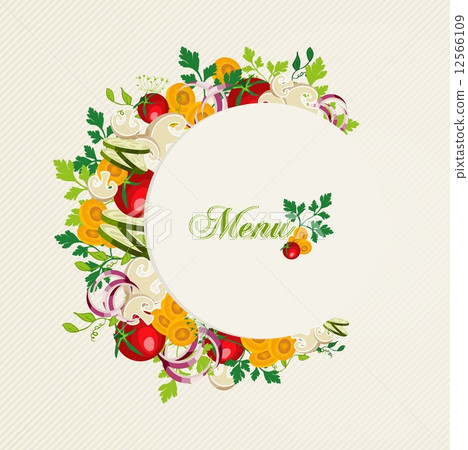 Vegetarian food menu illustration - Stock Illustration [12566109] - PIXTA