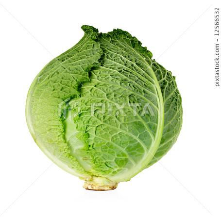 Savoy cabbage isolated on white background 12566532
