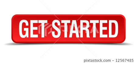 get started red 3d square button on white background get started red 3d square button on white background 12567485
