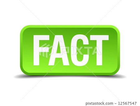 Fact green 3d realistic square isolated button Fact green 3d realistic square isolated button 12567547