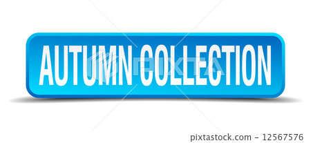 autumn collection blue 3d realistic square isolated button autumn collection blue 3d realistic square isolated button 12567576